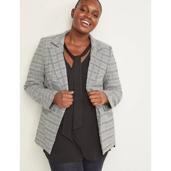 Lane Bryant The Bryant Blazer Grey Glen Plaid Size 20 - Picture 1 of 8